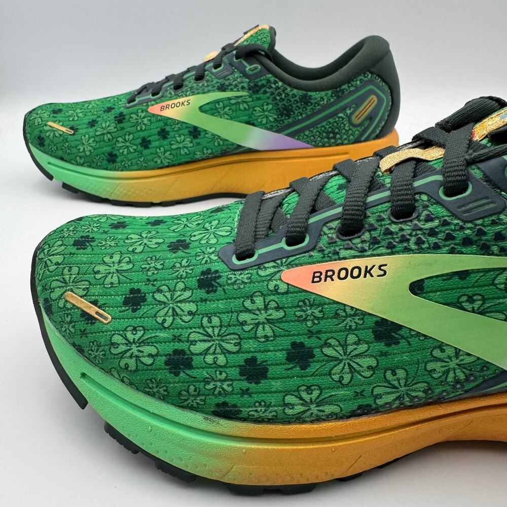 Brooks Ghost 14 Lucky Women's 8.5 Running Shoes Green Gold Shamrock EU 40 - Picture 10 of 11
